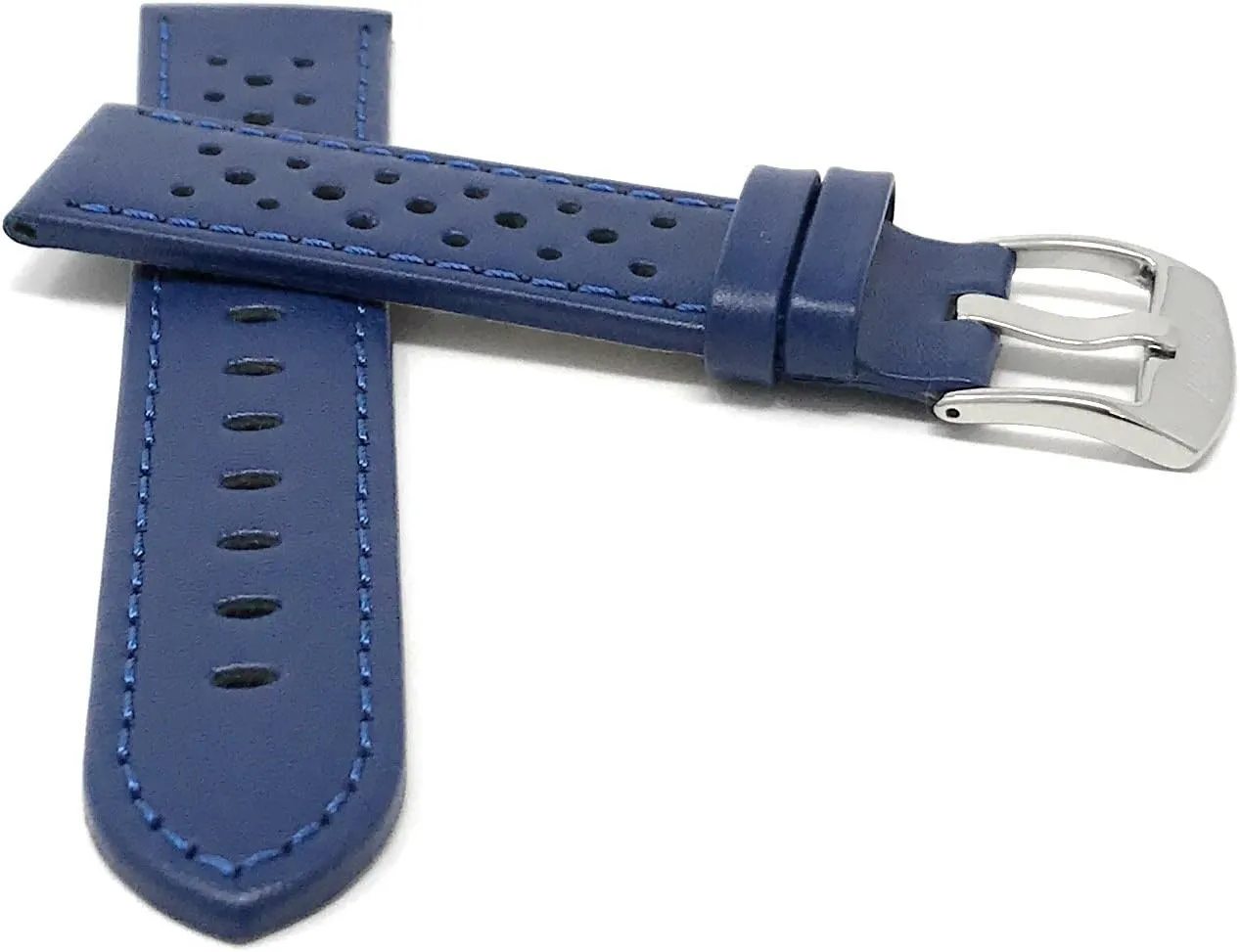 - 18mm, 20mm, 22mm, 24mm (Many sizes also come in Extra Long XL) belie unfamiliar embroider repression snap Bandini Mens Leather Watch Band Strap, Vented, Racer, GT Rally, Stainless Steel Buckle, 10 Colors 