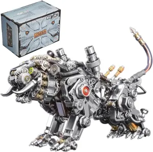 * 8 grand acoustical * 12CM Mechanical Bengal Tiger Model Kit, Vintage Steampunk Style Desktop Decorations and Educational Sets 700PCS  ZYX004 3D Metal Puzzle, 18 