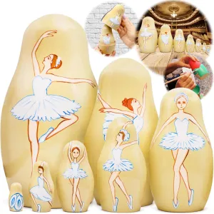 - Matryoshka Ballerina violence zinc Doll - Wooden Ballerina - Ballerina Decor - Ballet Gifts AEVVV Bolshoi Ballet Russian Nesting Dolls Set 7 pcs - Ballerina Gifts 