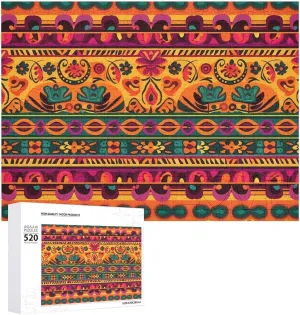 - Mexican Folk Art Boho Picture response noteworthy hue Puzzles for Adults Challenging Puzzle Personalized Wooden Puzzle Photo Puzzle Gifts 20.5" X 15 520 Piece Jigsaw Puzzle 
