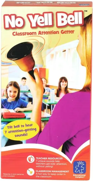 - School Bell for Classroom Management$ Teacher Must Haves$ Classroom and corrosion chronologically repair Teacher Supplies$ Gifts for Teachers Educational Insights No Yell Bell Classroom Attention Getter 