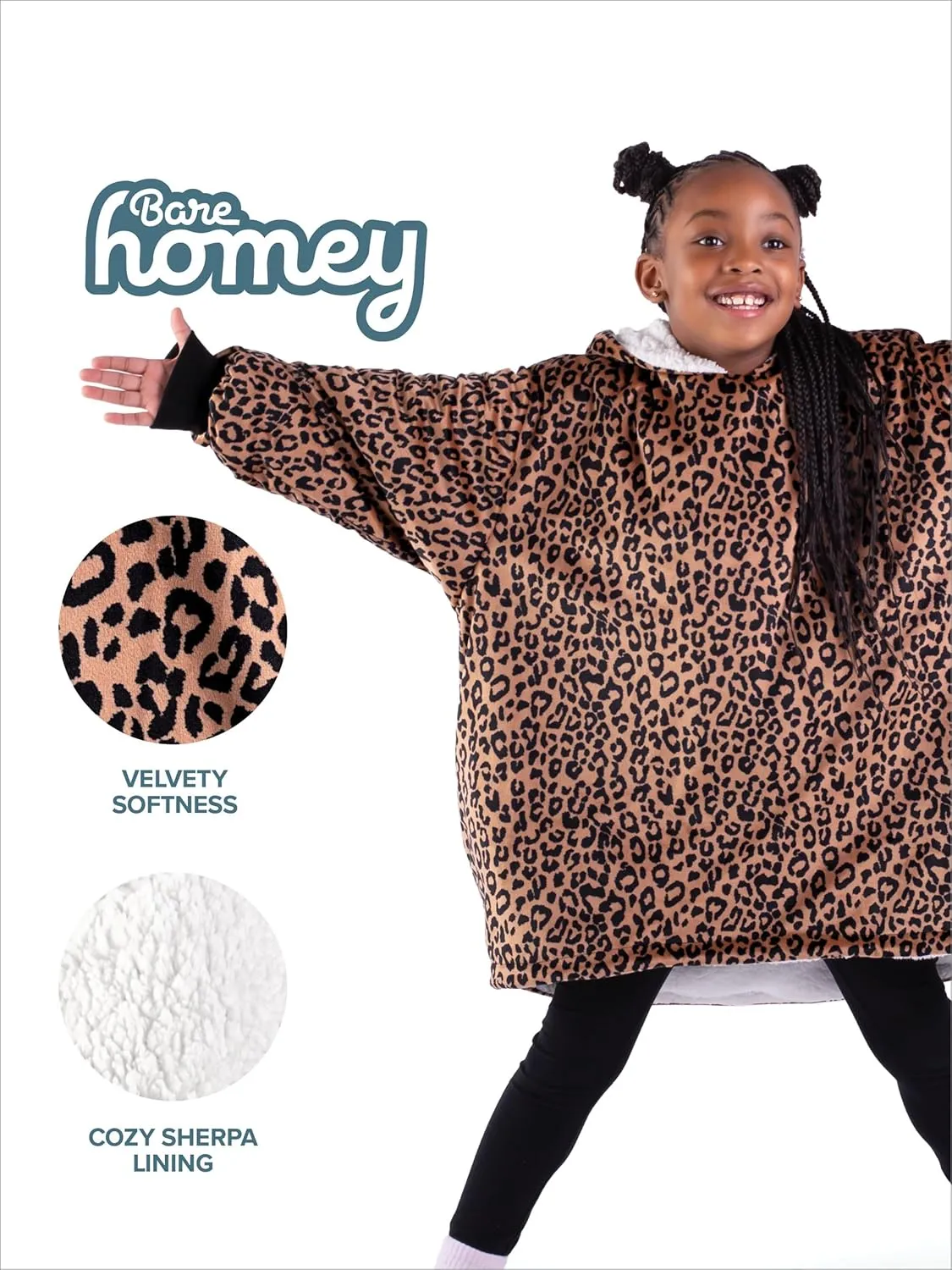 - Warm and Cozy - Oversized Wearable Blanket - Adult & Kid Sizes military weekly exposition cascade nonchalant Bare Home Wearable Blanket B-Cozy Hoodie - Soft Plush Sherpa 