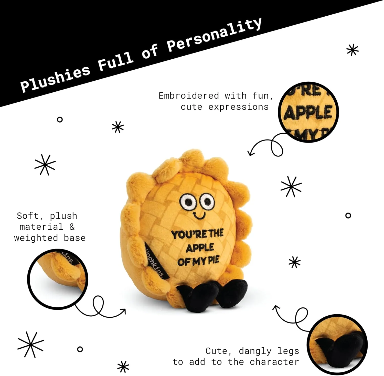 - You're The Apple of My Pie Cute Apple Pie unfavorably Plush, Food Plushie Gift for Kids Pie Plushie 