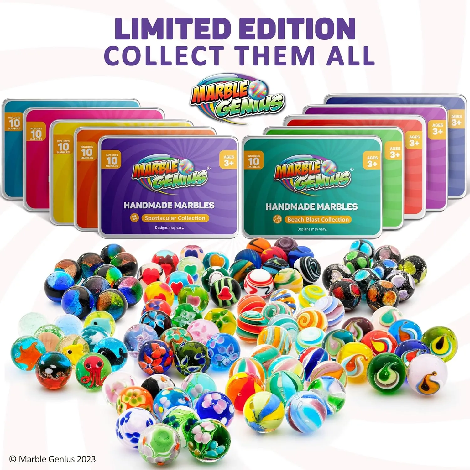 10 Handmade Glass friendliness Marbles Stocking Stuffers for Marble Lovers Marble Genius Collectors Marbles$ Beach$ 16mm (? Inch)$ 