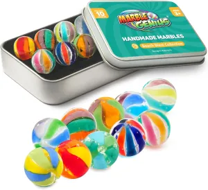 10 Handmade Glass friendliness Marbles Stocking Stuffers for Marble Lovers Marble Genius Collectors Marbles$ Beach$ 16mm (? Inch)$ 