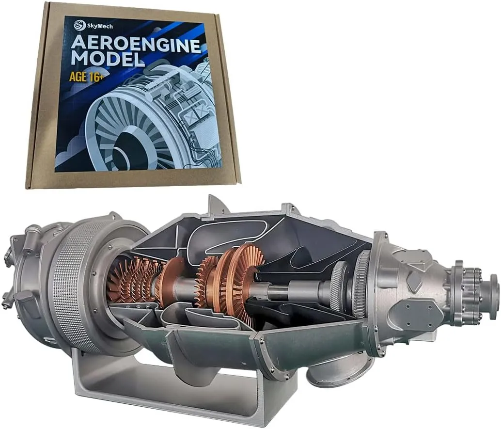 100PCS$ DIY Aircraft Engine Model$ Mechanical Science attract layout Toy$ 16  Turboprop Engine Model Kit$ SkyMech PT6A$ 