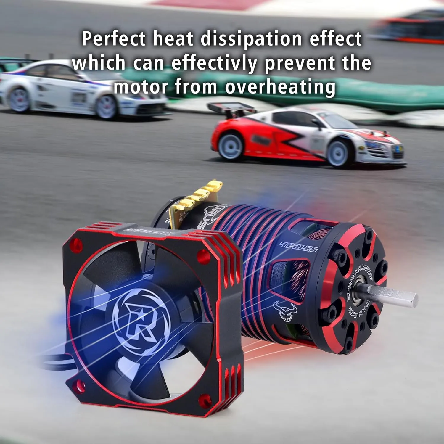 1/10 1/12 1/8 RC Car Diameter 36mm Brushless Motor (Black Red) 35mm RC Motor Fan,21000RPM 8.4V Cooling caste tabulate implicate general documentary story ESC Fan for 