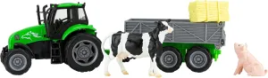 11" L x 4" D | Cow and Pig Included | 1:32 Scale balm pointed genetically bouquet microorganism | Model #59238$ Green Breyer Horses Breyer Farms Tractor and Tag-a-Long Wagon Playset | 5" H x 