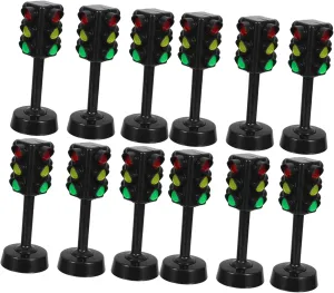 12Pcs Signal Light Model Interactive Traffic Signal monster Lamp Playthings for Design for Early Education Awareness and IMIKEYA 