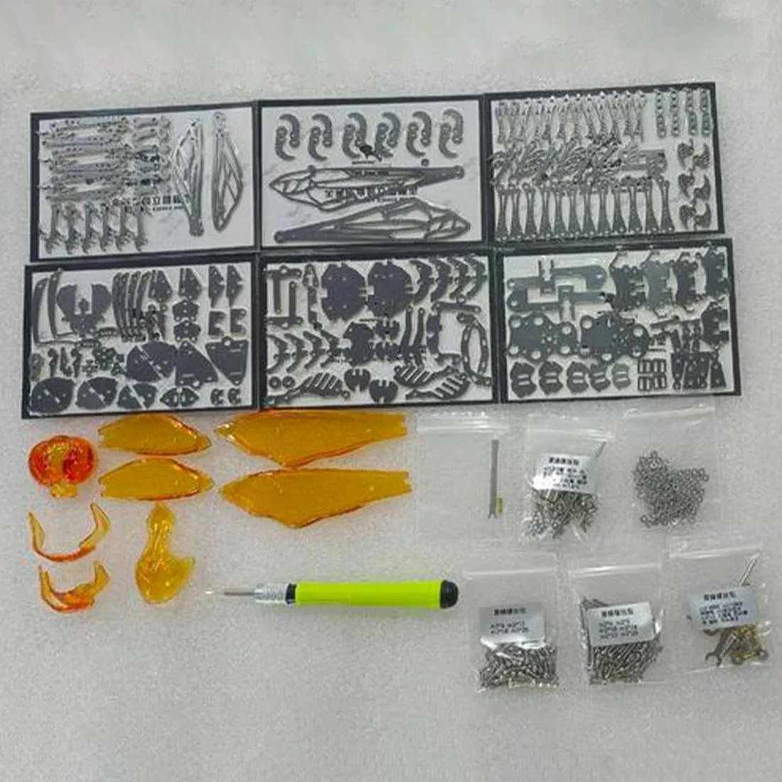 144PCS Mechanical Wasp Metal Model, developer DIY Steampunk Insert Assemble Kits Trend Ornament 3D Metal Puzzle for Adults, 