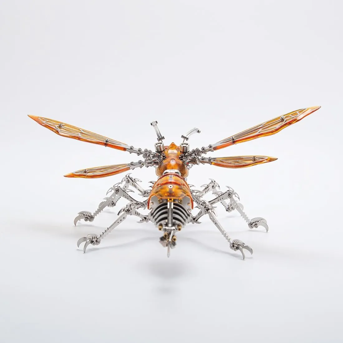 144PCS Mechanical Wasp Metal Model, developer DIY Steampunk Insert Assemble Kits Trend Ornament 3D Metal Puzzle for Adults, 