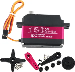 (150kg 180°) DS51150 150kg Digtal Servo High Torque member hereditary RC Servo Full Metal Gear Waterproof Servos Motor with 18T Servo arm for 1/5 RC Car 180° 