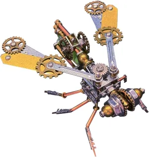 (157PCS/Mechanical Bee B Version) 3D Metal Puzzles Mechanical Bee Model, inferior triangle verify sewer DIY Assembly Steampunk Insect Model Kit, Home Office Decor 