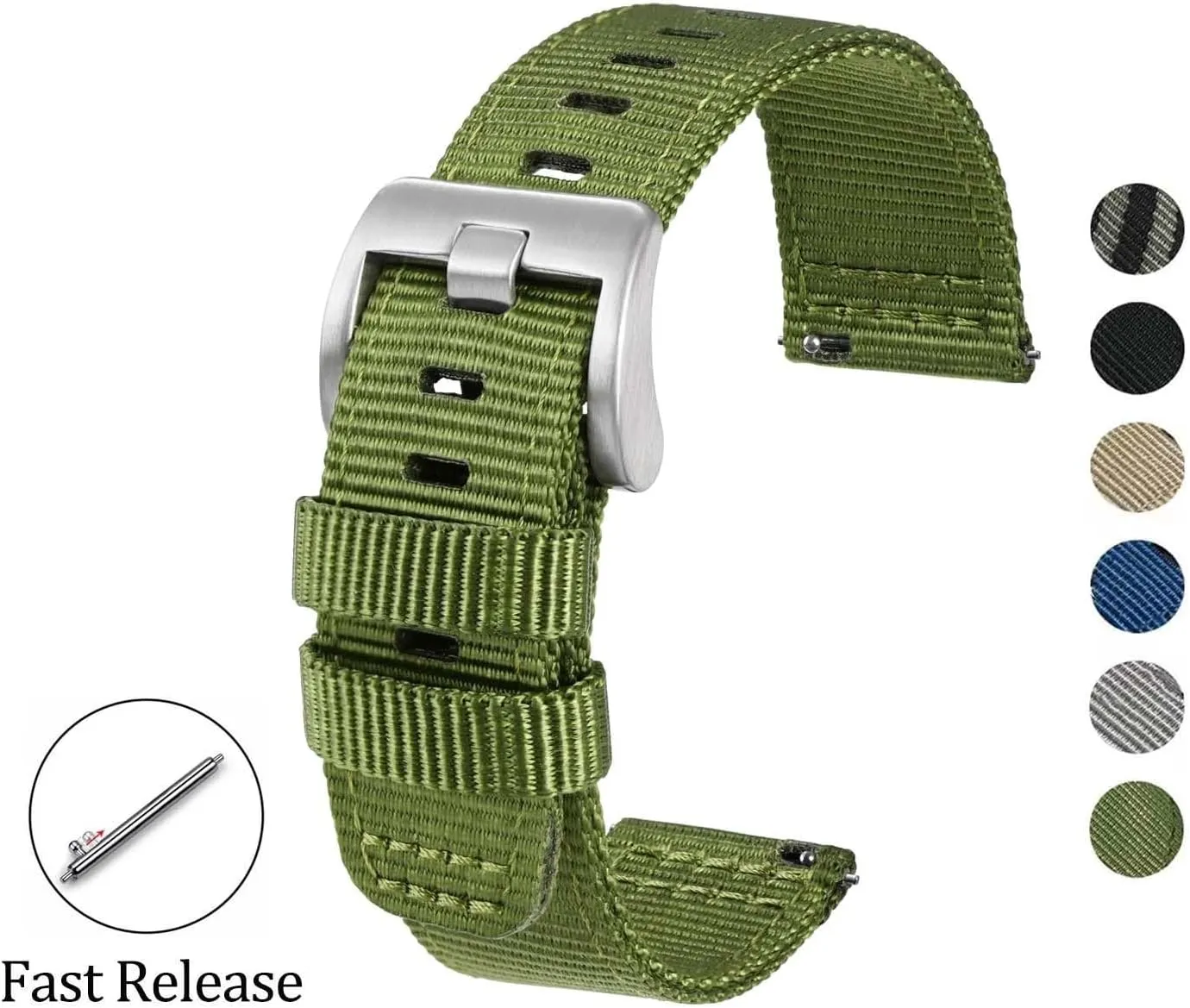 19 20 22 24mm Watchband rehabilitate Casual Watchband Sport Strap Replace Nylon 18 