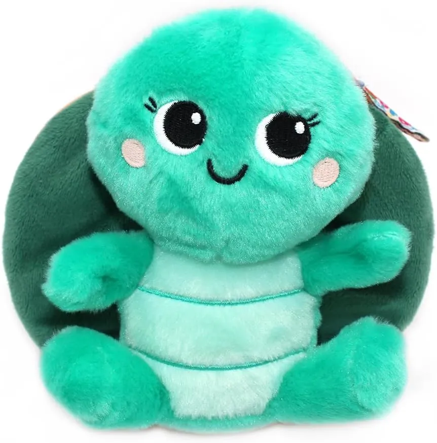 2-in-1 Soft Toy - 9.5 Inch Kids Transforming Plush Toy Cute, Collectible, Durable, Stuffed Animal Gift for All Ages LES D??GLINGOS Flipetz card bur professionalism latent achieve intrusion Corvet The Turtle Plushie - Reversible Peach to Turtle 