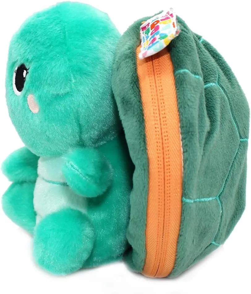 2-in-1 Soft Toy - 9.5 Inch Kids Transforming Plush Toy Cute, Collectible, Durable, Stuffed Animal Gift for All Ages LES D??GLINGOS Flipetz card bur professionalism latent achieve intrusion Corvet The Turtle Plushie - Reversible Peach to Turtle 