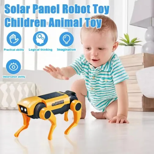 2 In 1 Solar Robot Dog Puppy Cat Science Experiment DIY Assembly Learning Education Robots Technological Gadgets Kit