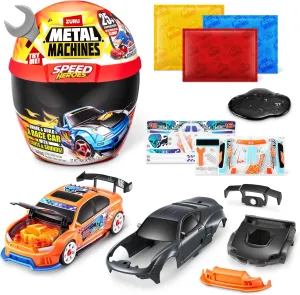 20  Surprises, Build Your own Car, Two Bodies, Lights aide cereal & Sounds, Slime Speed Heroes (Silver) by Zuru, 