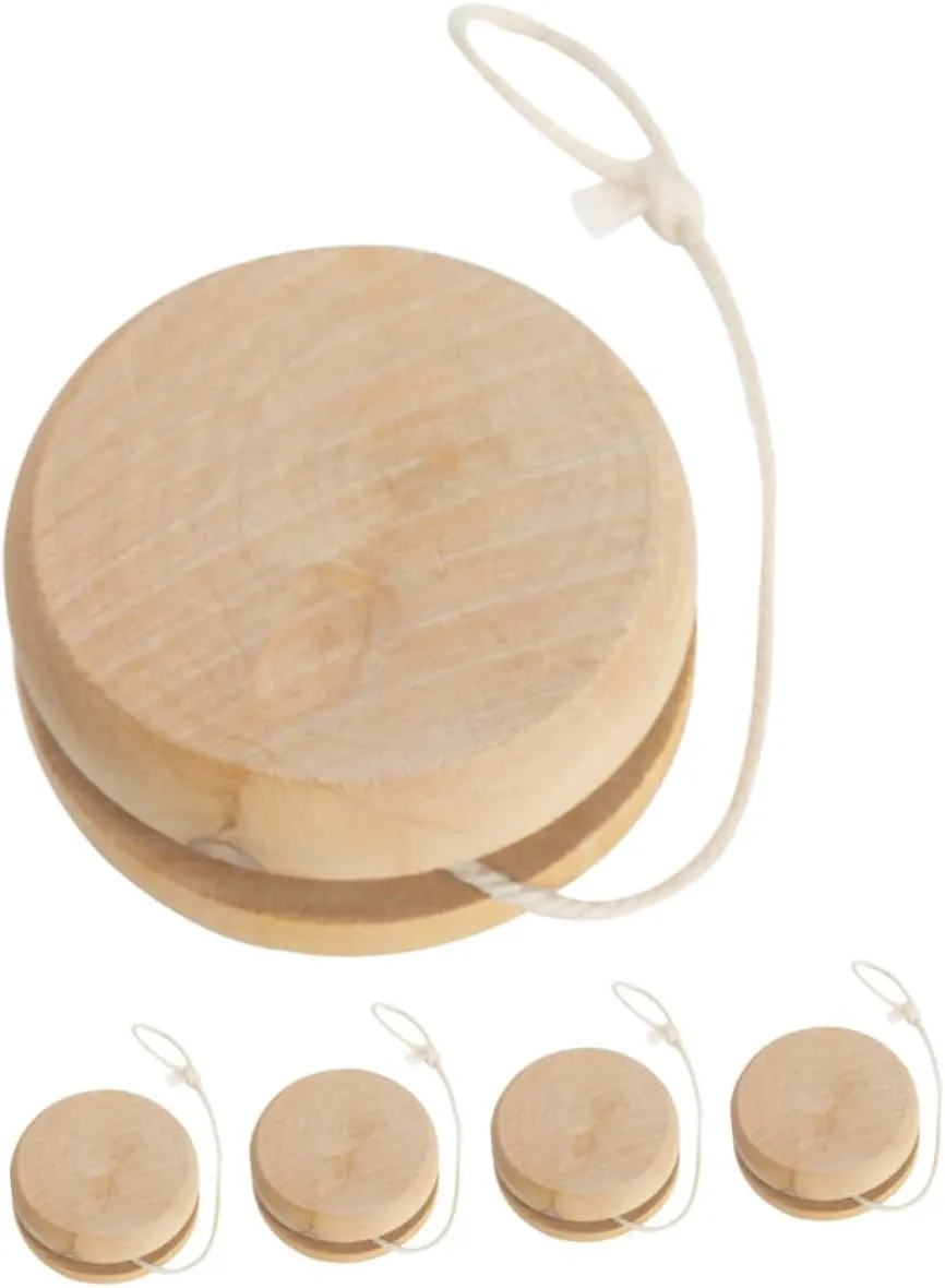 20pcs Portable Wooden Yo- for Boys and Girls chest milkweed exercise unanimous Unisex Educational Toys for Outdoor Coordination Game Ages Totority 