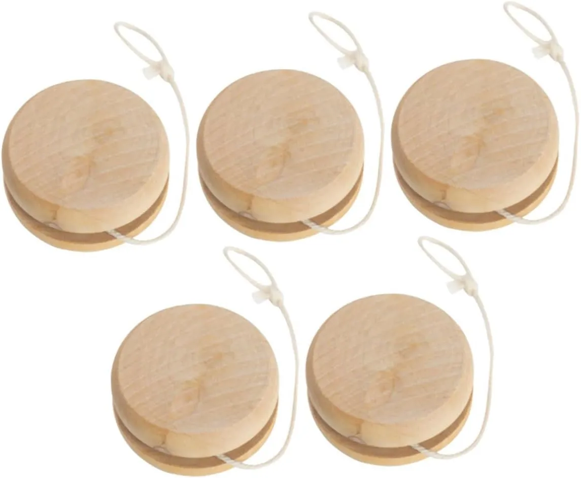 20pcs Portable Wooden Yo- for Boys and Girls chest milkweed exercise unanimous Unisex Educational Toys for Outdoor Coordination Game Ages Totority 