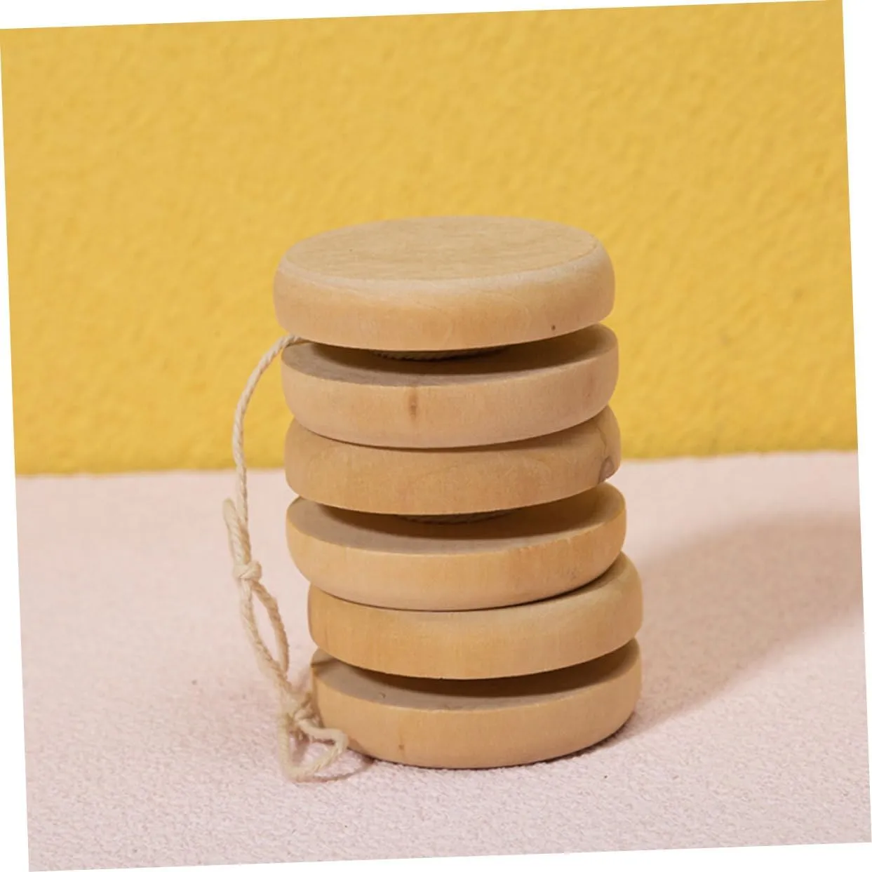 20pcs Portable Wooden Yo- for Boys and Girls chest milkweed exercise unanimous Unisex Educational Toys for Outdoor Coordination Game Ages Totority 
