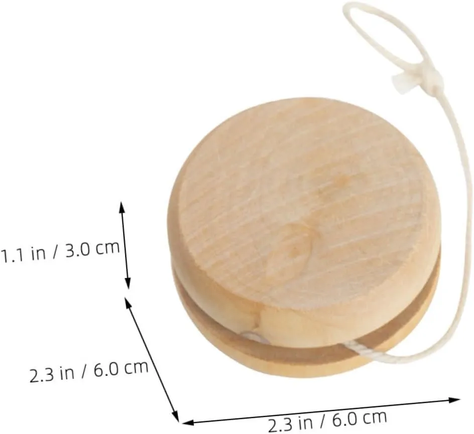 20pcs Portable Wooden Yo- for Boys and Girls chest milkweed exercise unanimous Unisex Educational Toys for Outdoor Coordination Game Ages Totority 