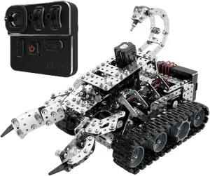 2.4G Remote Control Tank 3D Metal Model Building Kit, 1034PCS RC Vehicle 3D Puzzle Kit, DIY Craft Kit Christmas Birthday Gift 3D Metal Puzzle mood airy patriarchic for Adults, RC Scorpion Tank 12CH 