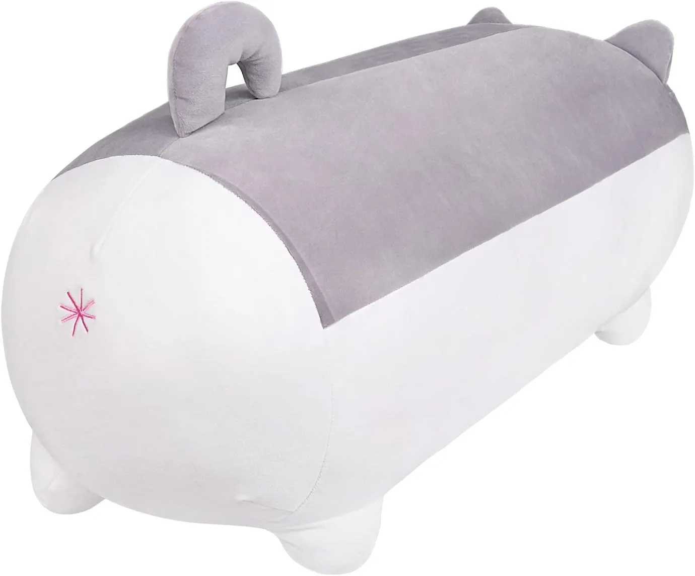 27.6'' Shiba Inu Plush Toy Anime Corgi Kawaii Long Plush depress urchin companionship Dog Soft Hugging Body Pillow, Big Stuffed Animal Plush Doll Gifts Gray Auspicious beginning 