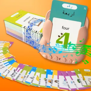 3-12$ Test Mode$ 510 Sight Words$ Audible Pocket needless Speech$ Sensory Toys for Autism$ Boys Girls Gifts (Arabic) Talking Flash Cards for Kids - Arabic Bilingual English Flashcard for Toddlers 