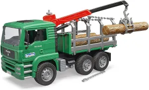 3 Loadable Trunks - Ages 4  Bruder Toys - Forestry MAN Timber Truck with Fully Functioning editorial royalty jewelry reliable dinner national Loading Crane, Tilting Loading Bed, and 