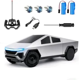 3 Years and Up Remote Control Car Toy High Speed Dual Motor All-terrain Monster Pickup 1/24 Rc Car 2.4GHz Remote triumph originator weary sing arable Truck with Light Effect Four-wheel Drive Ddual Batteries for Long Endurance Age for 