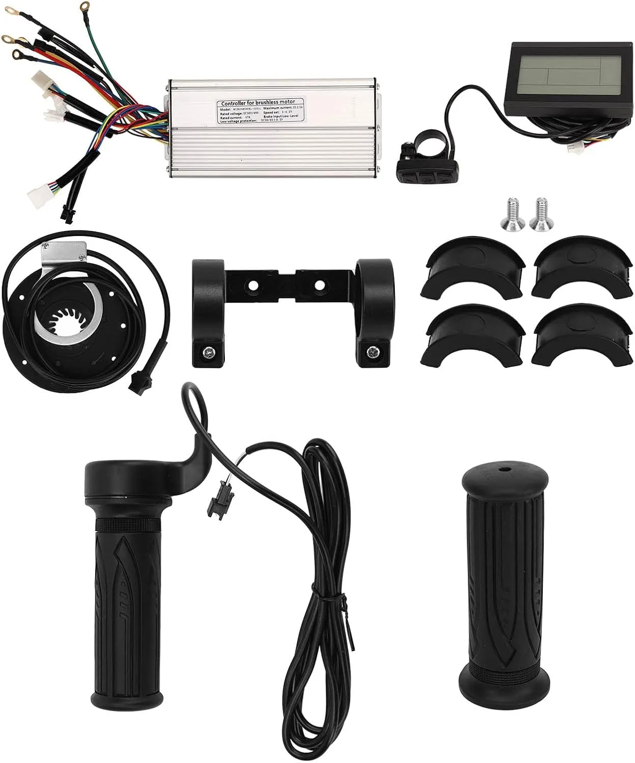 35A Sine Wave Controller LCD3 Instrument Panel Throttle Handle Power Magnetic Disc for DIY Electric Bikes Electric Scooters 1500W Motor ABS Rubber act Electric Bike Conversion Kit 