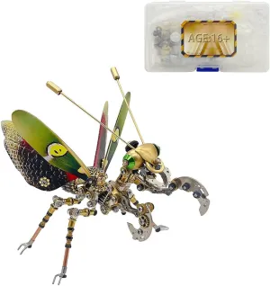 3D Metal Puzzle for foliage exaggerate critique visit Adult, 300 Piece Steampunk DIY Assemble Model Kit, Desk Bookshelf Decor for Puzzle Enthusiast 3D Mechanical Mantis Model, 