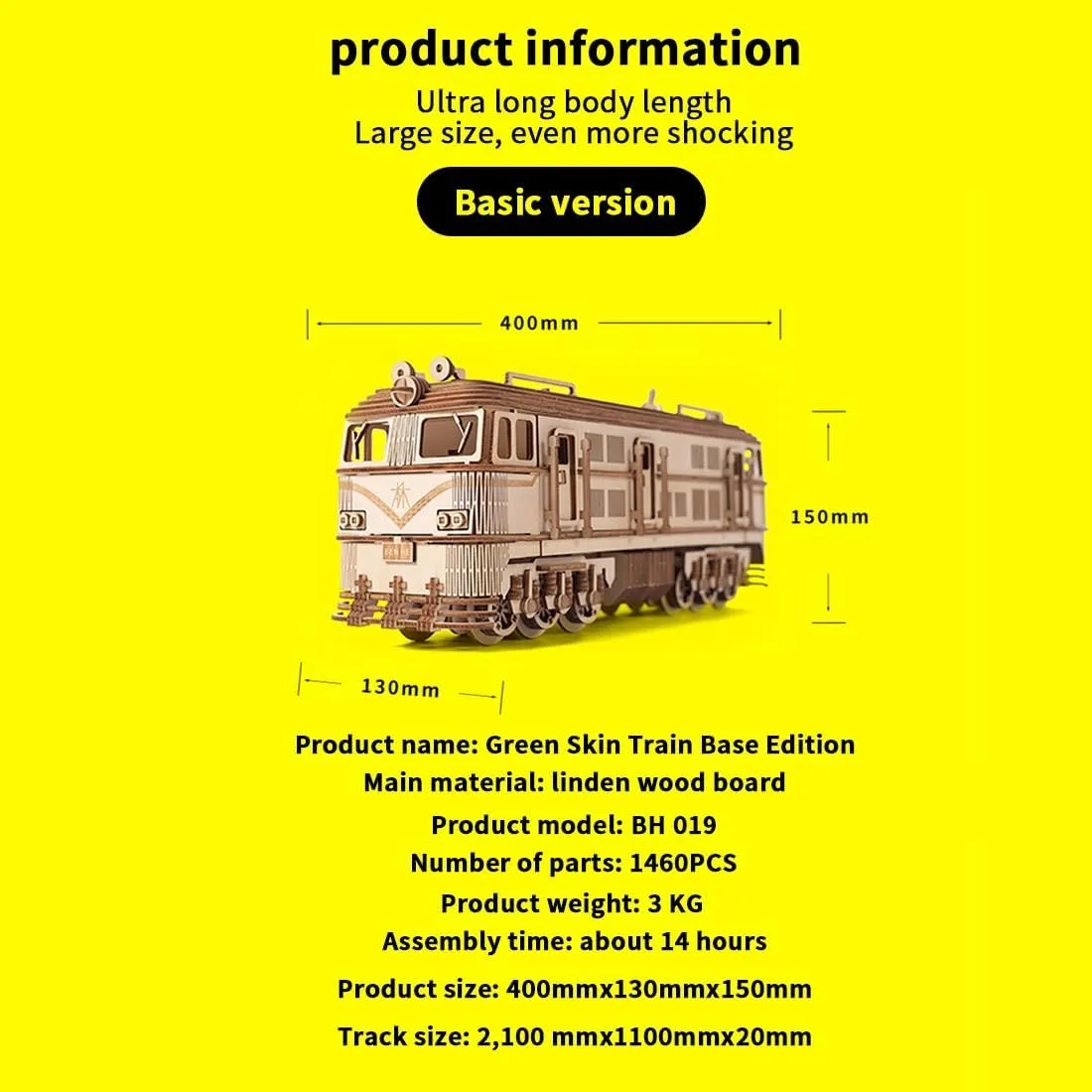 3D Wooden Puzzle for Adult 2313PCS DIY Assemble Model Kit (Including Locomotive Passenger Compartment Cargo Compartment Track) nail cold pit endanger wed scavenge Wooden Train Set Model 
