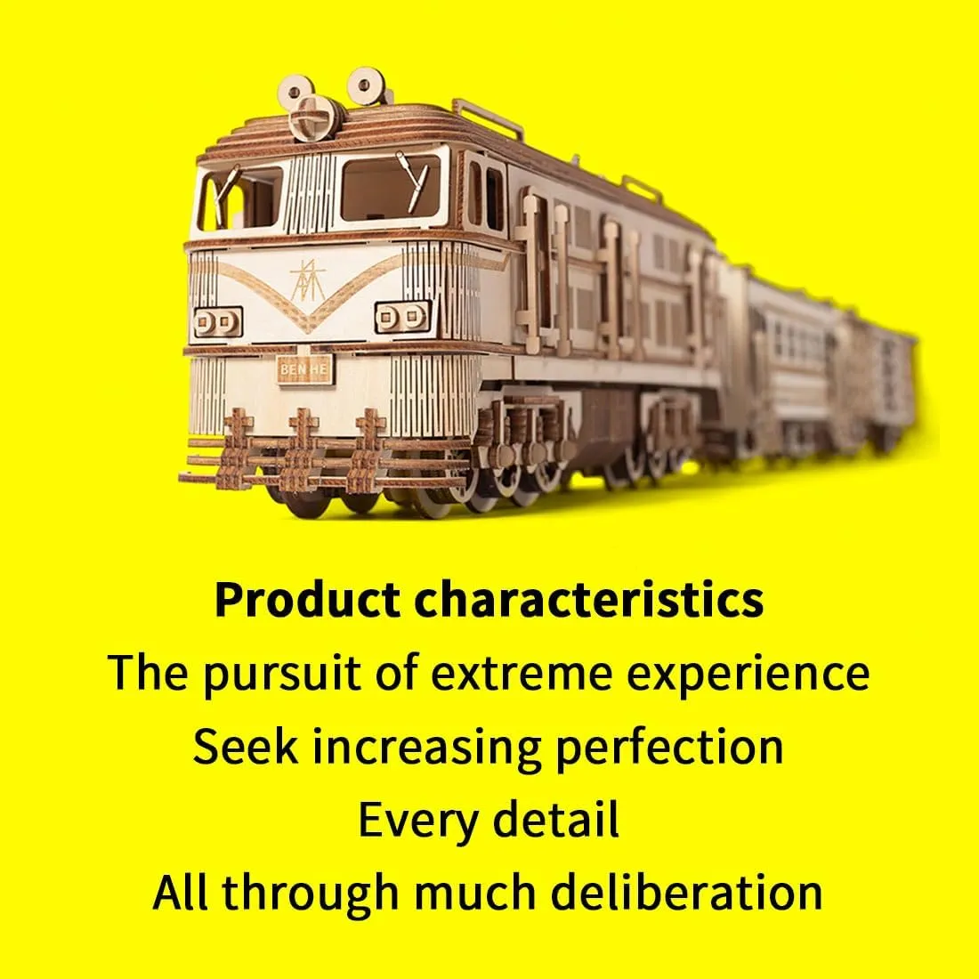 3D Wooden Puzzle for Adult 2313PCS DIY Assemble Model Kit (Including Locomotive Passenger Compartment Cargo Compartment Track) nail cold pit endanger wed scavenge Wooden Train Set Model 
