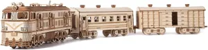3D Wooden Puzzle for Adult 2313PCS DIY Assemble Model Kit (Including Locomotive Passenger Compartment Cargo Compartment Track) nail cold pit endanger wed scavenge Wooden Train Set Model 