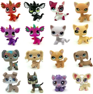 (3pcs Random) LPS pet Shop Animal Action Figures Dog Cat Kids Boys Girls deploy Gift 