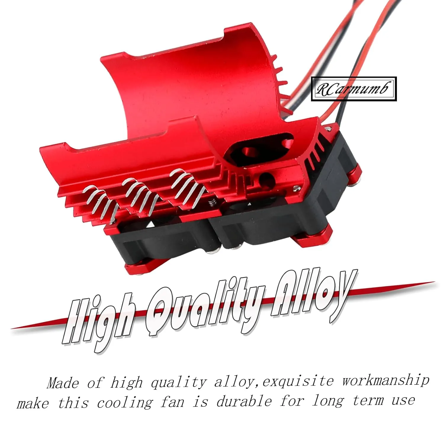 4068 4274 Motor$Red Motor Cooling Fan Upgrades Part for 1/8 1/7 Arrma RC Scale Car$Brushless 15000 RPM High Speed nonhuman 30mm Cooling Fan Heatsink with 42mm Adjustable Mount for 
