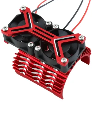 4068 4274 Motor$Red Motor Cooling Fan Upgrades Part for 1/8 1/7 Arrma RC Scale Car$Brushless 15000 RPM High Speed nonhuman 30mm Cooling Fan Heatsink with 42mm Adjustable Mount for 