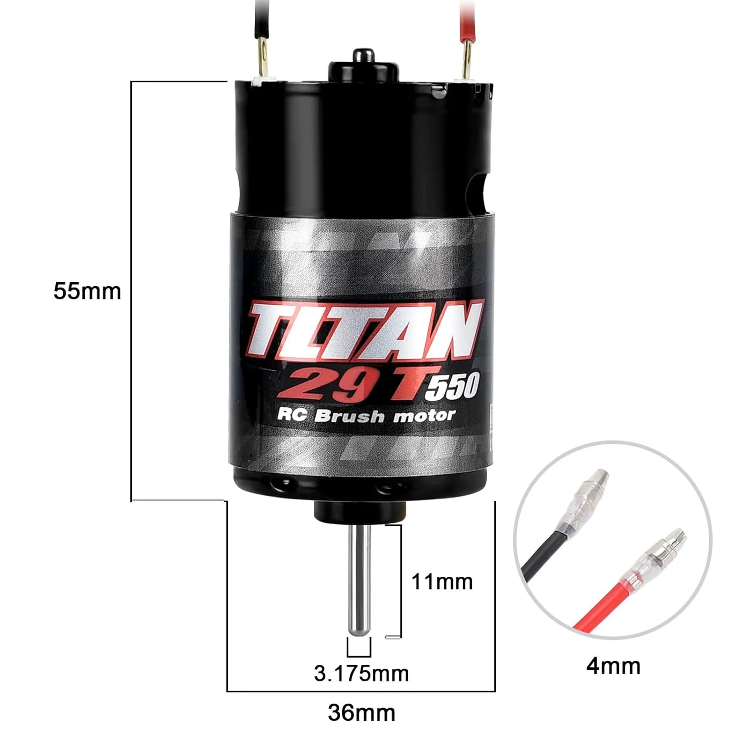 550 29T Brushed reelection glycoside therapeutic Motor for 1:10 RC Crawler Axial SCX10 AXI03007 JL 90046 TRX4 TRX6 RC Car Truck Boat RC Car Motor Waterproof 