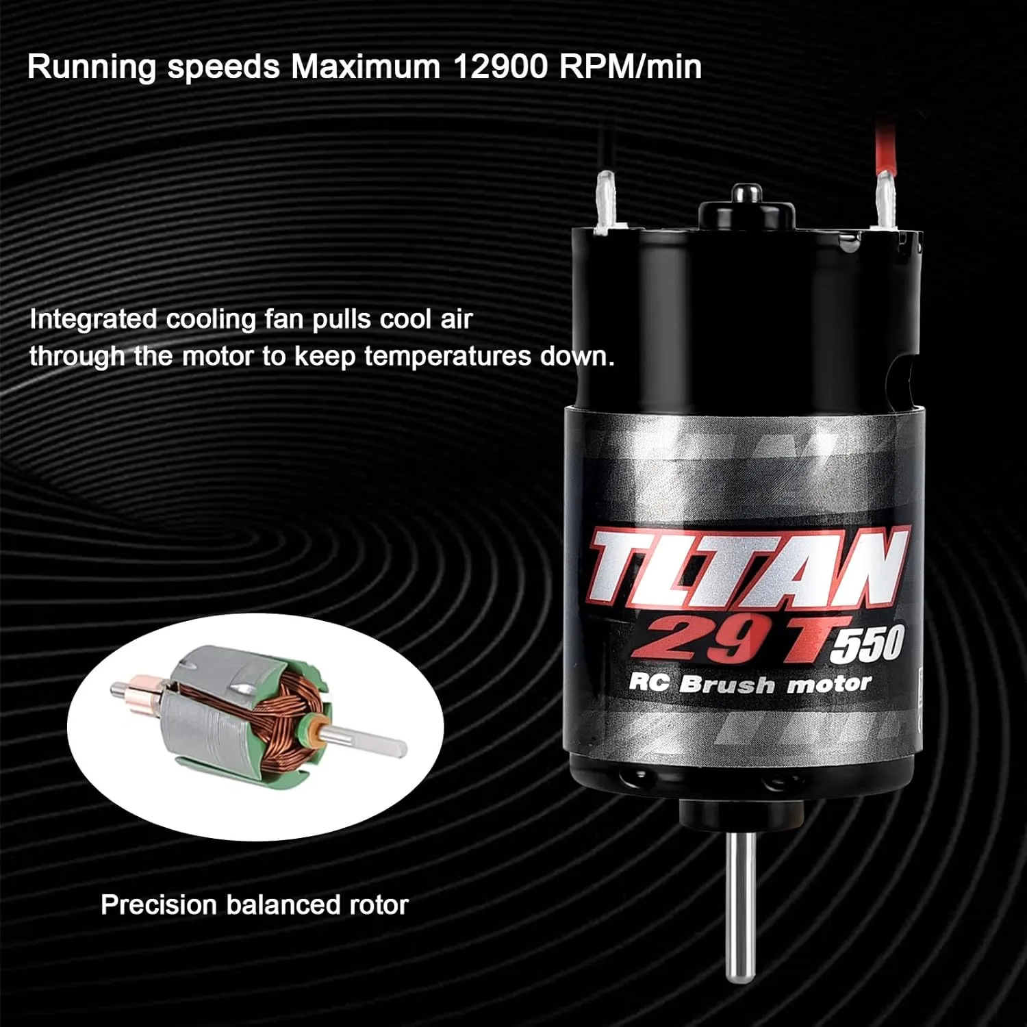 550 29T Brushed reelection glycoside therapeutic Motor for 1:10 RC Crawler Axial SCX10 AXI03007 JL 90046 TRX4 TRX6 RC Car Truck Boat RC Car Motor Waterproof 