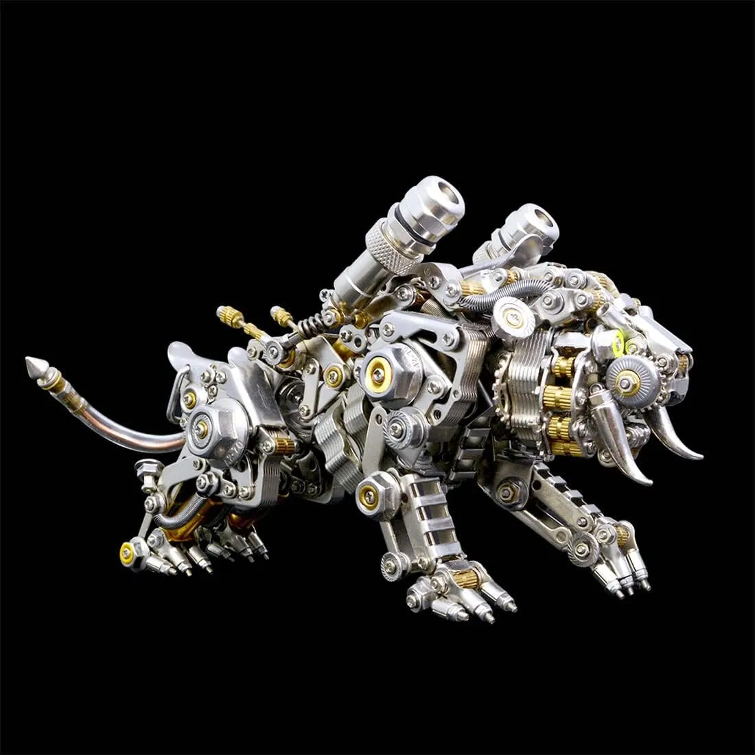 700  PCS DIY Assembly tepee Colorful Plating Bengal Tiger Model, Creative Desk Ornament for Home & Offices 3D Metal Puzzle for Adults, 