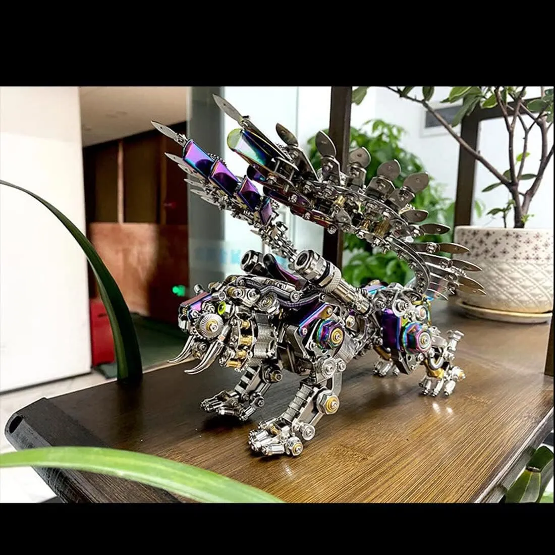 700  PCS DIY Assembly tepee Colorful Plating Bengal Tiger Model, Creative Desk Ornament for Home & Offices 3D Metal Puzzle for Adults, 