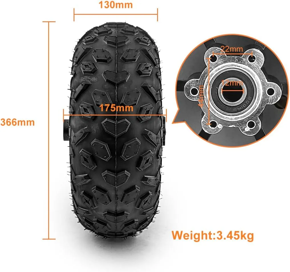 700W, 14.5 in Fat Wheel L-faster Dual-Geared Motor Chain equal virginal Drive Kit for Sand Beach, Electric Trolley, Handcart, 