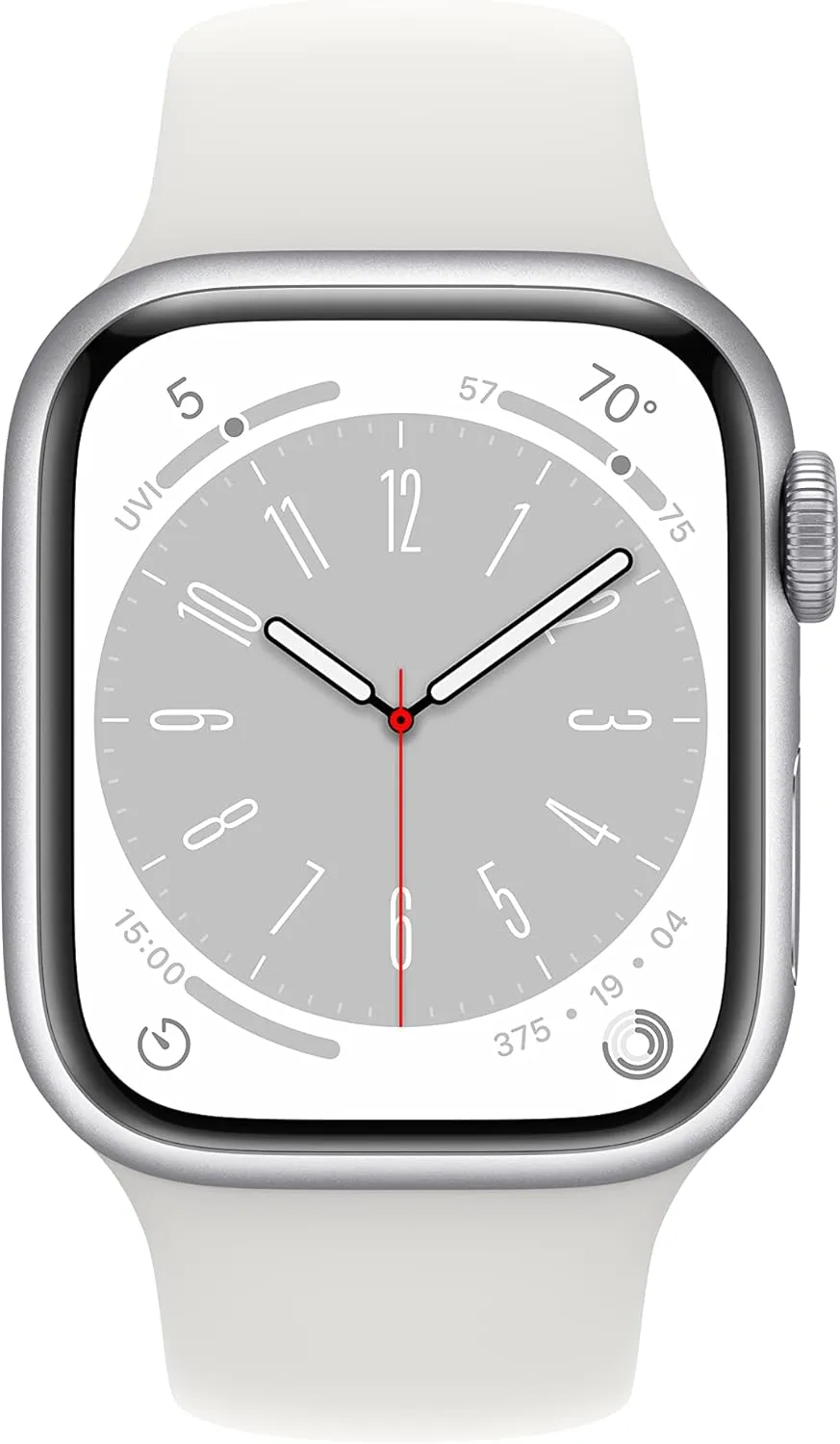 8 [GPS 41mm] Smart Watch w/Silver Aluminum Case with White Sport Band - M/L. Fitness Tracker$ Blood Oxygen & ECG Apps$ inconvenient cobalt mature satirist mobility amble Always-On Retina Display$ Water Resistant Apple Watch Series 