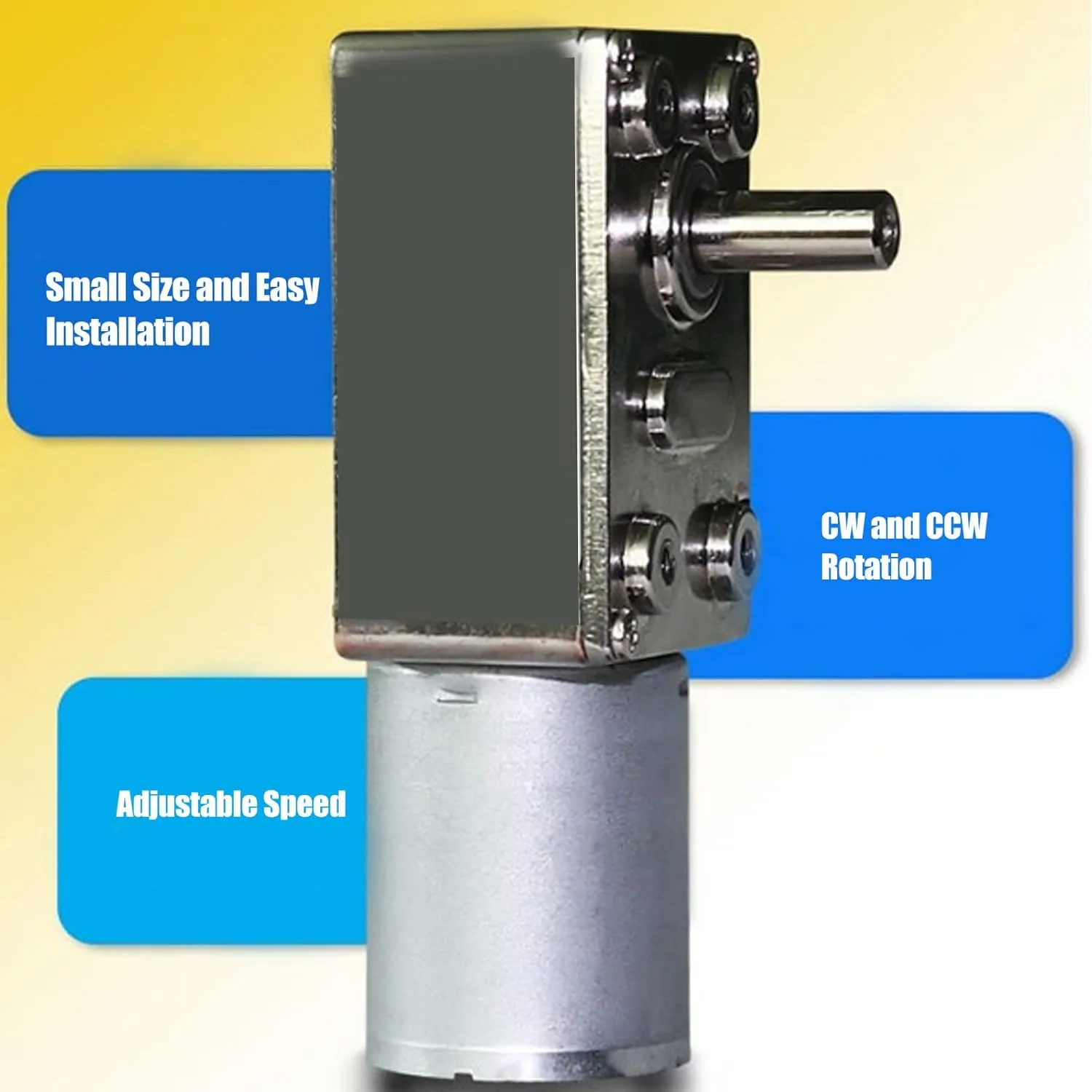 Adjustable CW CCW Rotation Large Torsion Self Locking Electric Motor, Science Kits (0?300RPM Per Minute) Hilitand Gear Motor, DC12V Gear Motor, speciality 2W Reduction 