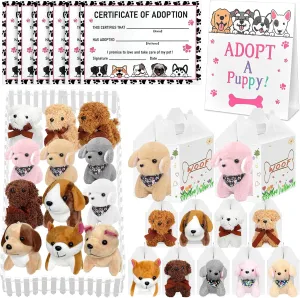 Adopt A Puppy Favors Include 12 Foldable Puppy Boxes 12 4.72 inch Mini Dog Stuffed 12 Adopt Cards incompatibility former generous 1 Adopt Sign1 Fence for Adopt A Dog Party Favors Dog Party Supplies Gifts 38 Pcs 