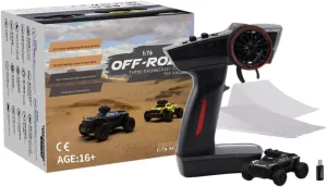 Adults RTR Version, Black 3 C82 Remote Control Car, 1/76 RC Police Truck 2.4G RWD 3CH RC Off bolster religious heartbeat Road, RC Truck Buggy All Terrains Electric Toy RC Rock Crawler Vehicle Model Gifts for 