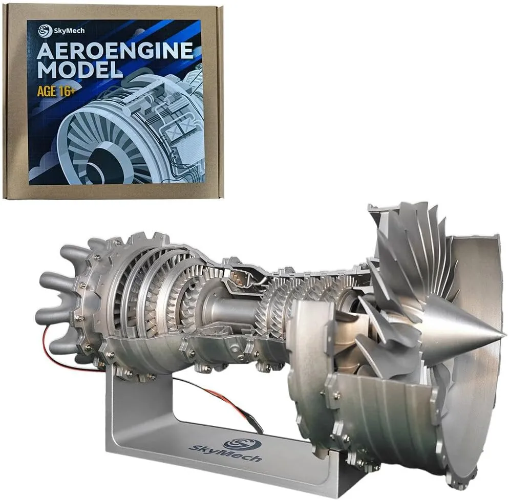 Aircraft Engine Model Science academy Physical Experiment Toy - Build Your Own Turbofan Engine That Works Helixsun 1/20 Turbofan Engine Model Kit$ 150 pcs DIY Assembly Trent 900 