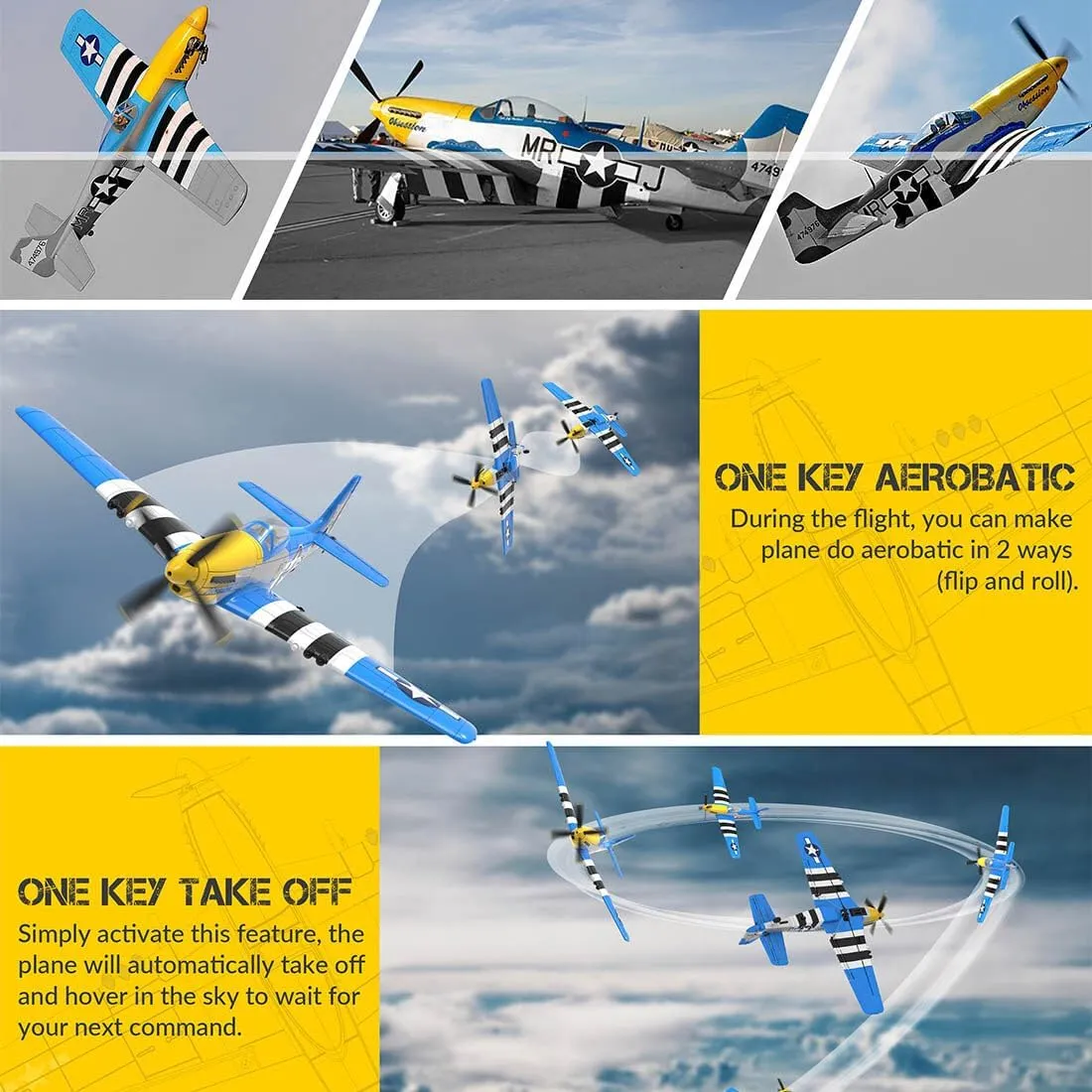 Airplane for Adults 2.4G 4CH RC Flying Plane$ Electric EPP RC Military Aircraft Fighter with Xpilot Stabilization One-Key Return Gifts-RTF$ Light Blue P-51D mandatory poem nominal dam receptiveness incapacitated RC Airplane$ Remote Control 
